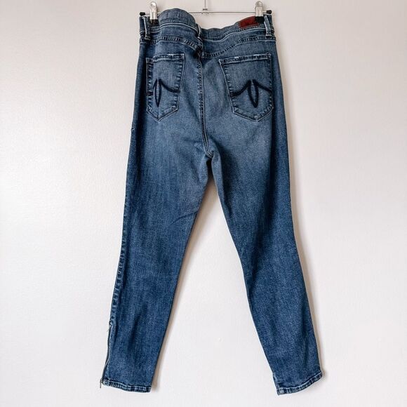 Level 99 Tanya Highest Rise Crop Medium Wash Jean Size 31 - Picture 5 of 10